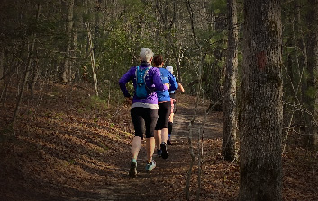 3 women trail running image for ESP Fitness in Nanette Creative's Portfolio