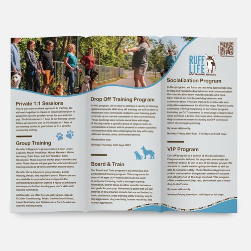 RuffLife's Inside of Trifold Brochure