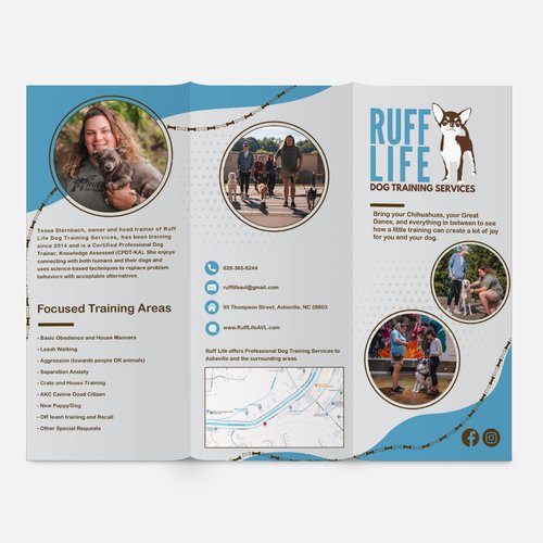 RuffLife's Outside of Trifold Brochure